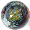 flameworked glass marble