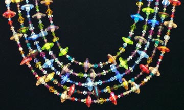 5 Strand Jetson Necklace from GlassPens.com