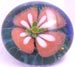 Coral Flower -- Paperweight Glass  Button