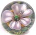 Rose Flower -- Paperweight Glass Button