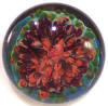 Red Exotic, Green Exotic & Blue Moon Glass Paperweight Buttons 